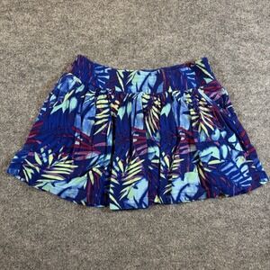 Aeropostale Womens Medium Elastic Waist Mini Skirt Womens Blue Tropical Y2K